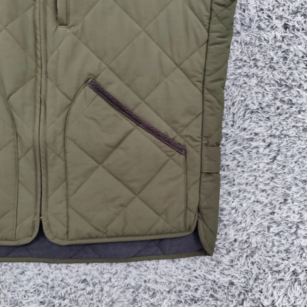 J.Crew Mens Heritage Gorpcore Sussex Quilted Primaloft Vest S Olive Green